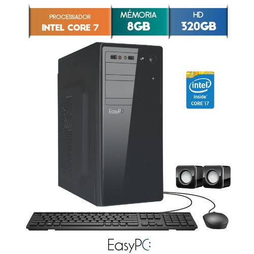Computador Desktop EasyPC Intel Core I7 8GB HD 320GB