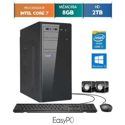 Computador Desktop Easypc Intel Core I7 8gb Hd 2tb Windows 10