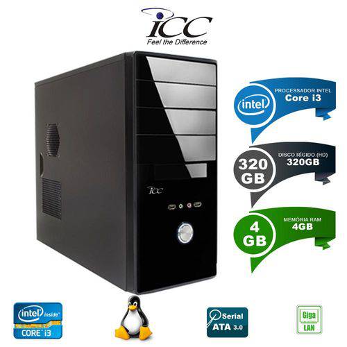 Computador Desktop Icc Iv2340-3s Intel Core I3 3.10 Ghz 4gb Hd 320gb