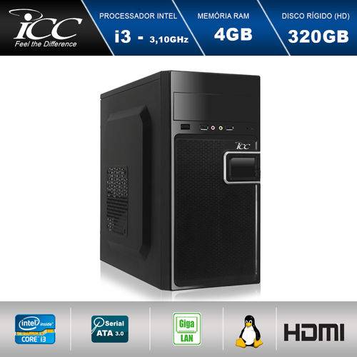 Computador Desktop Icc Iv2340s3 Intel Core I3 3.10 Ghz 4gb HD 320gb Hdmi Full HD