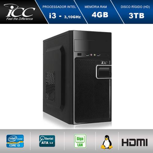 Computador Desktop Icc Iv2344s Intel Core I3 3.10 Ghz 4gb HD 3tb Hdmi Full HD
