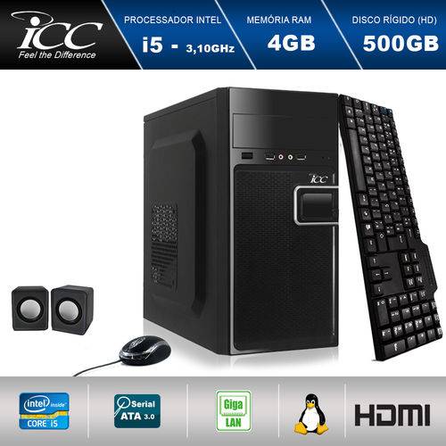 Computador Desktop Icc Iv2541k Intel Core I5 3.2 Ghz 4gb HD 500gb com Teclado, Mouse e Caixas de Som