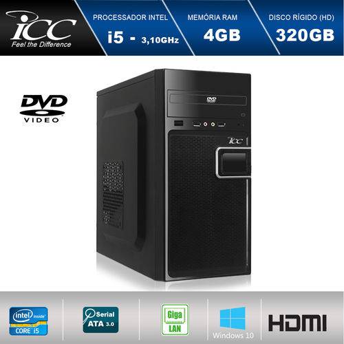 Computador Desktop Icc Vision Iv2540d3 Intel Core I5 3,2ghz 4gb HD 320gb com Dvdrw Hdmi Full HD