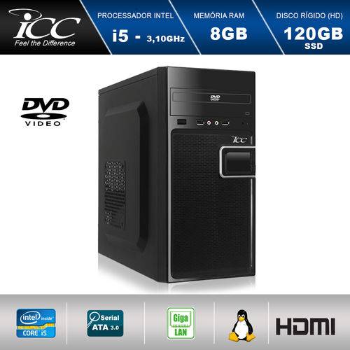 Computador Desktop Icc Vision Iv2586d Intel Core I5 3,2ghz 8gb HD 120gb Ssd Dvdrw Hdmi Full HD