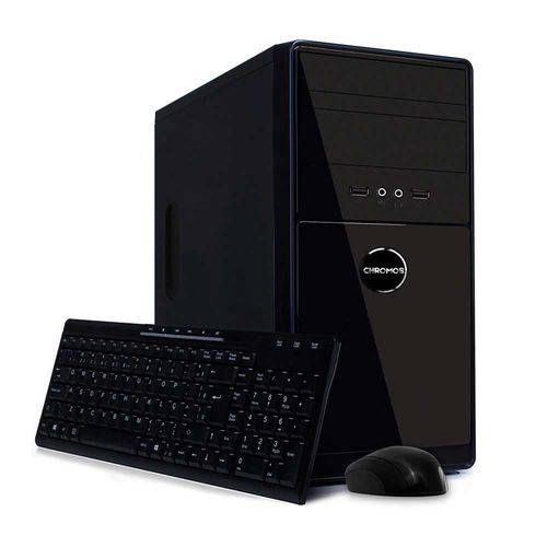 Computador Desktop Intel Celeron Dual Core 4gb 500gb Hdmi Linux + Teclado USB + Mouse USB - Chromos