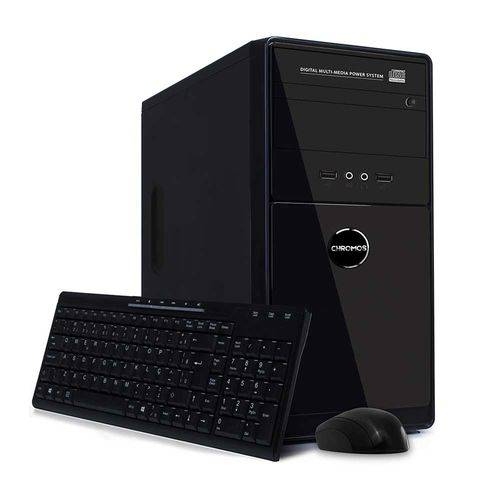 Computador Desktop Intel Celeron Dual Core 2gb 320gb DVD Hdmi Linux + Teclado USB + Mouse USB - Chromos
