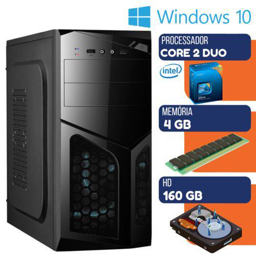 Computador Desktop Intel Core 2 Duo 4gb HD 160gb Windows 10