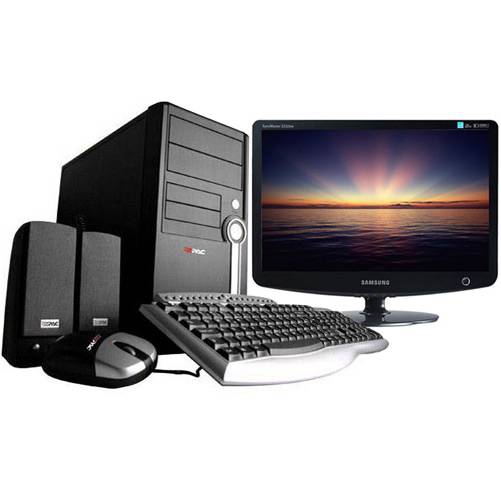 Computador E7200 com Intel® Core2Duo 4GB 500GB DVD-RW PCTV Linux, - Ezpac + Monitor LCD 2232BW Plus 22" (1680x1050) Widescreen- Samsung