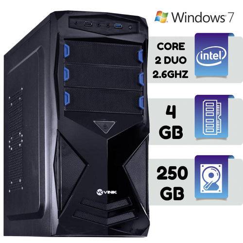 Computador Fire Intel Core 2 Duo 2,6 Ghz Mem 4gb HD 250gb Windows 7 Wifi
