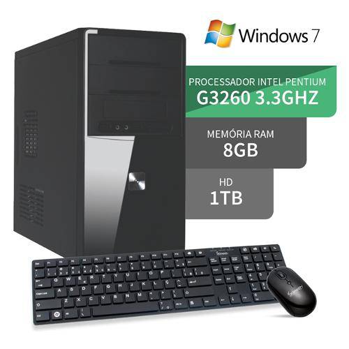 Computador G3260 8gb Ddr3 Hd 1tb Windows 7 3green Triumph Business Desktop