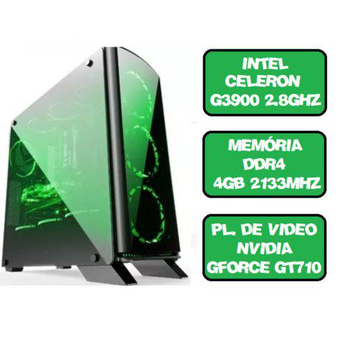 Computador Gamer Celeron G3900 Dual Core 2.8 Ghz HDMI 4Gb Nvidia Gforce GT710