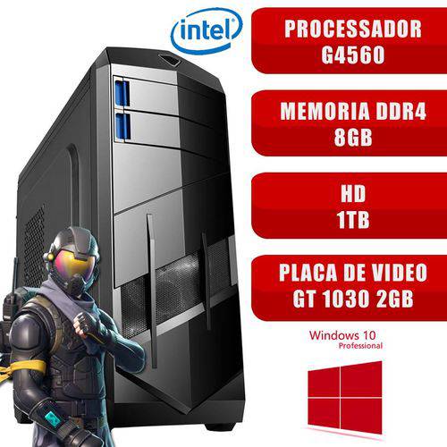 Computador Gamer Intel G4560 8GB Memoria HD 1TB Placa de Video GT 1030 2GB