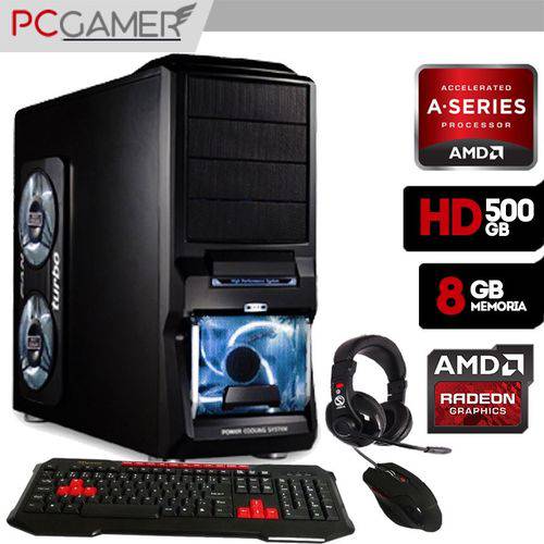 Computador Gamer Monster Amd A4 4000, 8gb Ram, Video Offboard