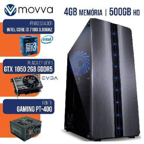Computador Gamer Mvx3 Intel I3 7100 3.9ghz 7ª Ger. Mem. 4gb HD 500gb Gtx 1050 2gb Ddr5 128bits Fonte