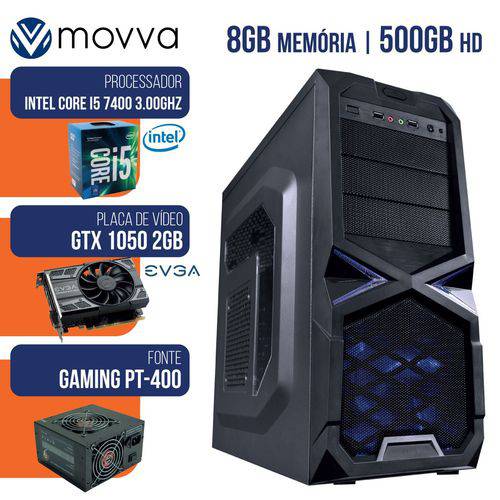 Computador Gamer Mvx5 Intel I5 7400 3.0ghz 7ª Ger Memoria 8gb HD 500g Gtx 1050 2gb Ddr5 Fonte 400w