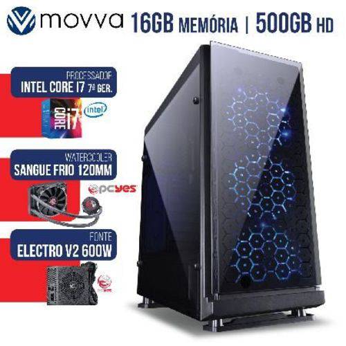 Computador Gamer Mvx7 Intel I7 7700 3.6ghz Mem 16gb (2x 8gb) HD 500gb Fonte 600w - Linux - Mvx7wb250