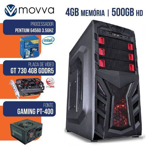 Computador Gamer Mvxp Intel Pentium G4560 3.5ghz 7ª Ger Mem 4gb HD 500gb Vga Gt 730 4gb Fonte 400w L