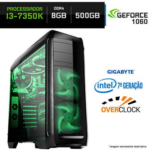 Computador Gamer Neologic Intel Core I3-7350K 7ª Geração 8GB (Gtx 1060 3GB) 500GB