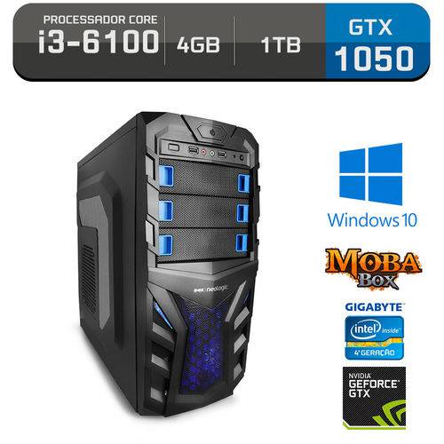 Computador Gamer Neologic Moba Box NLI60022 Intel Core I3-6100 4GB (Gtx 1050 2GB) 1TB Windows 10