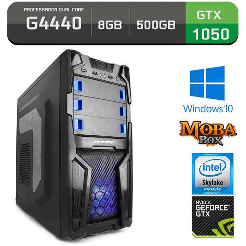 Computador Gamer Neologic Moba Box NLI60013 Intel Core G4440 8GB (Gtx 1050 2GB) 500GB Windows 10