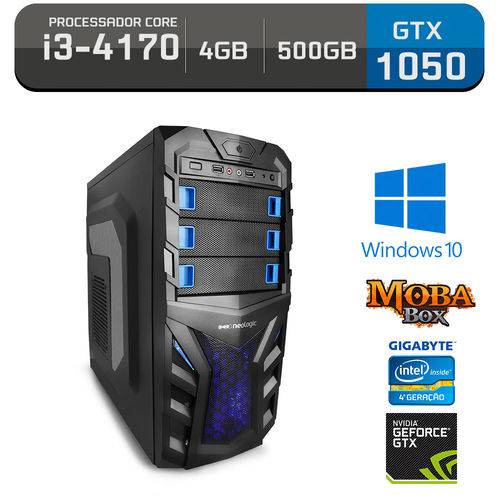 Computador Gamer Neologic Moba Box NLI60016 Intel Core I3-4170 4GB (Gtx 1050 2GB) 500GB Windows 10