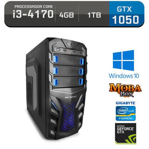 Computador Gamer Neologic Moba Box NLI60018 Intel Core I3-4170 4GB (Gtx 1050 2GB) 1TB Windows 10