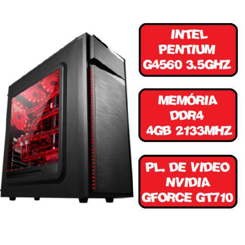 Computador Gamer Pentium G4560 Quad 3.5 Ghz HDMI 4Gb Nvidia Gforce GT710
