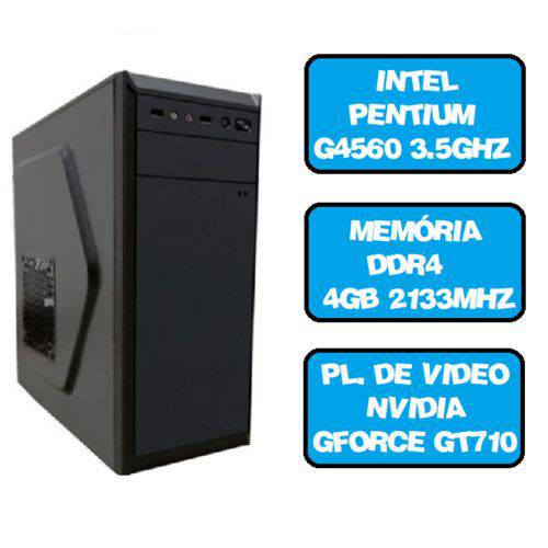 Computador Gamer Pentium G4560 Quad 3.5 Ghz HDMI 4Gb Nvidia Gforce GT710