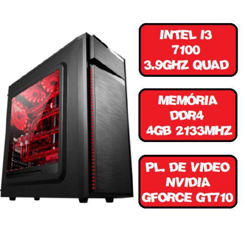 Computador Gamer Pentium I3 7100 Quad 3.9 Ghz HDMI 4Gb Nvidia Gforce GT710