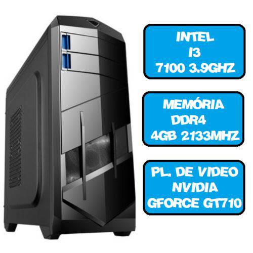 Computador Gamer Pentium I3 7100 Quad 3.9 Ghz HDMI 4Gb Nvidia Gforce GT710