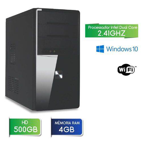 Computador 3green Fast Intel Dual Core 2.41ghz 4gb Hd 500gb Wifi Usb 3.0 Windows 10