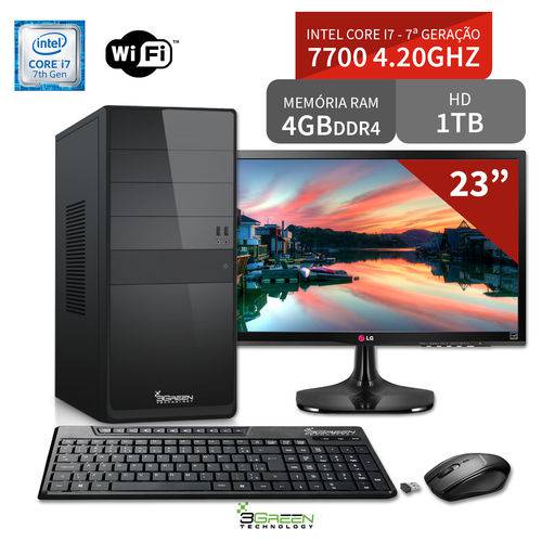 Computador 3green Select Intel Core I7 7700 4gb 1tb Wifi Monitor 23 Lg 23mp55 Hq