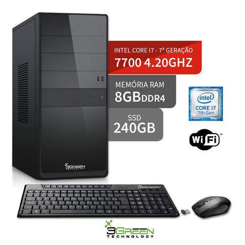 Computador 3green Select Intel Core I7 7700 8gb Ssd 240gb Wifi