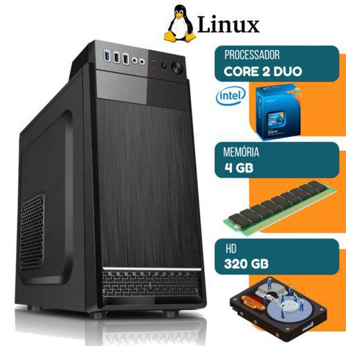 Computador Intel Core 2 Duo 4gb HD 320gb Linux