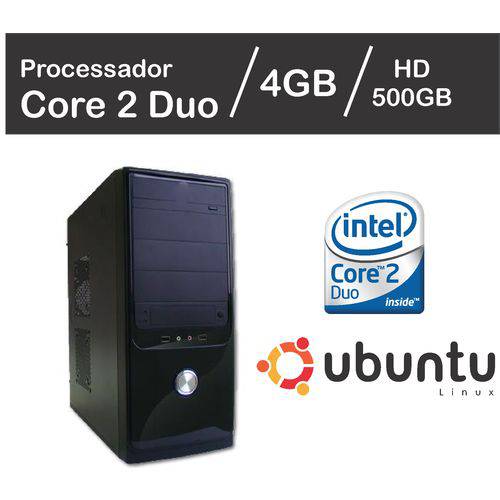 Computador Intel Core 2 Duo 4GB HD 500GB LINUX WIFI