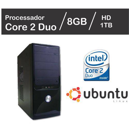 Computador Intel Core 2 Duo 8GB HD 1TB LINUX WIFI
