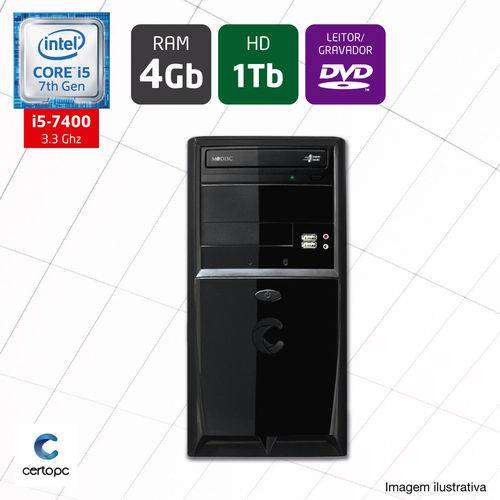 Computador Intel Core I5 7ª Geração 4GB HD 1TB DVD Certo PC SELECT 017