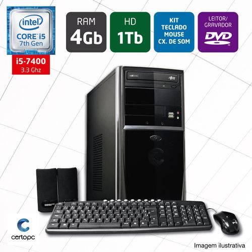 Computador Intel Core I5 7ª Geração 4GB HD 1TB DVD Certo PC SELECT 019
