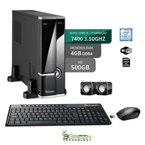 Computador Intel Core I5 7400 4Gb Ddr4 HD 500Gb Wifi 3Green Triumph Business Desktop New