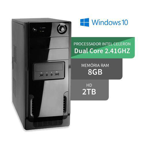 Computador Intel Dual Core 2.41ghz 8gb Ddr3 Hd 2tb Windows 10 3green Triumph Business Desktop