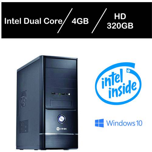 Computador Intel Dual Core 4gb HD 320gb Windows 10
