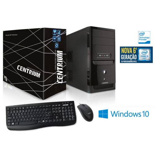 Computador Intel Windows Centrium Fasttop 6100 Intel Core I3-6100 3.7ghz 4gb 1tb Windows10