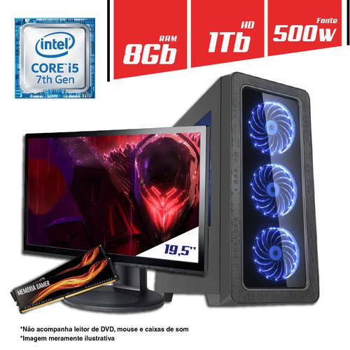 Computador + Monitor 19” Intel Core I5 8GB HD 1TB CertoX BRAVE 501