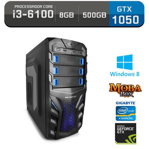 Computador Neologic Gamer Moba Box NLI59912 Intel Core I3-6100 8GB (Gtx 1050 de 2GB) 500GB Windows 8