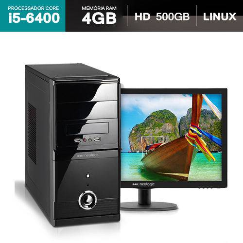 Computador Neologic NLI66771 Intel Core I5-6400 4GB 500GB + Monitor 18,5" Linux