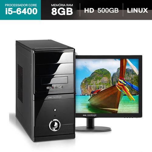 Computador Neologic NLI66780 Intel Core I5-6400 8GB 500GB + Monitor 18,5" Linux