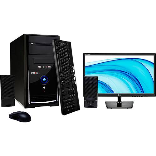 Computador Next Elite N3321 Intel Dual Core 2GB 500GB Linux + Monitor LG LED 19,5" 20M37AA