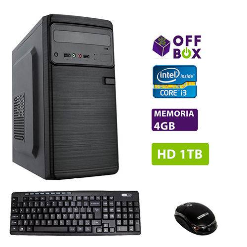 Computador OFFBOX Home 4001, Intel Core I3- 7100 Kaby Lake, HD 1TB, 4GB DDR4, DVD, Tec/Mou FreeDos
