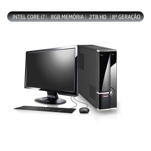 Computador Powered By ASUS Core I7 8ª Ger. 8gb Ddr4 HD 2Tb Mon 21.5 Win Kit