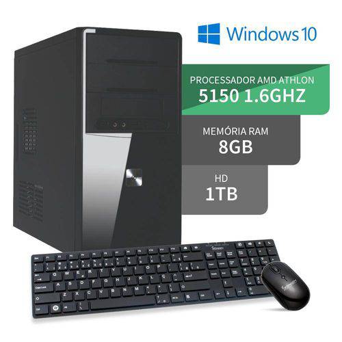 Computador Quad Core 8gb Ddr3 Hd 1tb Windows 10 3green Triumph Business Desktop